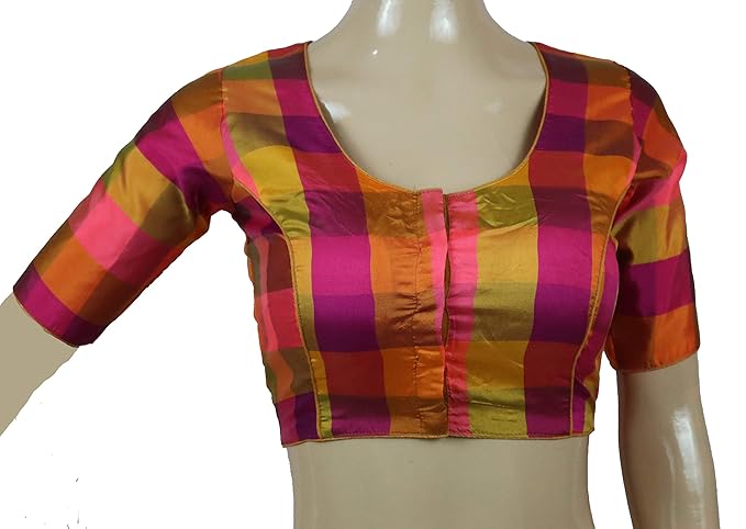 multicolor chex readymade blouse