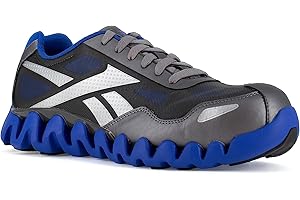 Reebok Men's Rb3016 Zig Pulse Work Safety Composite Toe Shoe Black and Red