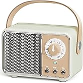 Retro Bluetooth Speaker, Vintage Decor, Portable Small Wireless Radio Bluetooth Speaker, Cute Aesthetic Style for Office Kitchen Desk Bedroom Outdoor Support TF Card/AUX (Lime)