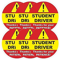 Student Driver Window Clings (6 Pack) - 6" Round