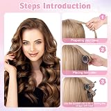 BELICOO 60 PCS Hair Rollers with Clips 5 Sizes 60/48/36/25/15mm Velcro view 6