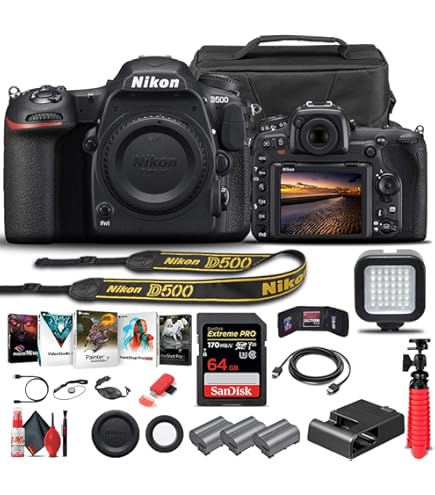 Amazon.com : Nikon D500 DSLR Camera (Body Only) (1559) + Nikon 200