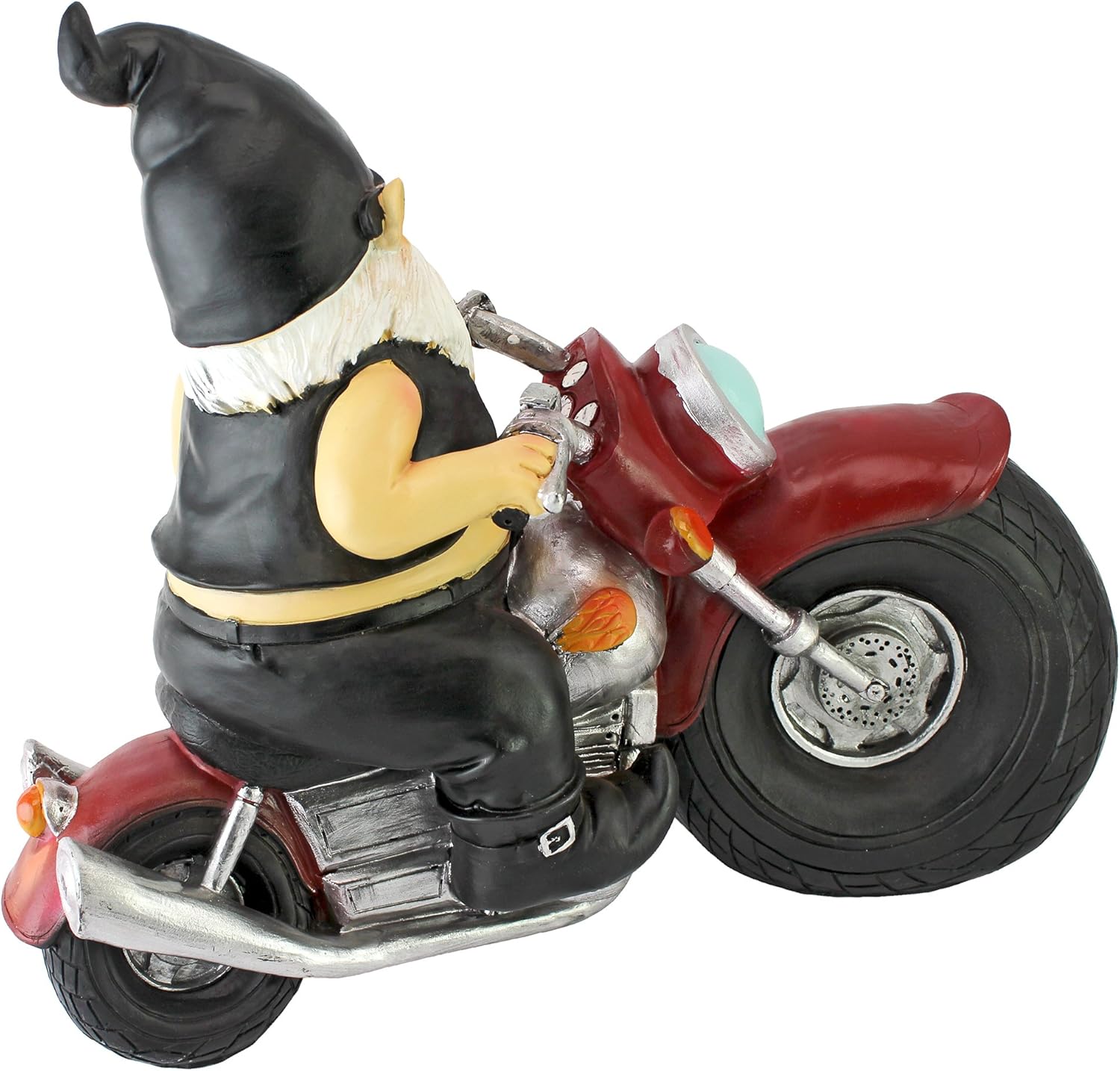 Design Toscano QM7512103 Axle Grease the Biker Garden Gnome Motorcycle Statue, 33 cm, Polyresin, Full Color - Image 4