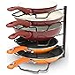 DecoBros Kitchen Counter and Cabinet Pan Organizer Shelf Rack, Bronze