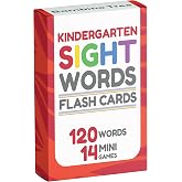 Sight Words Flash Cards Kindergarten | 120 High Frequency Words from Dolch's and Fry's Lists for 4-6 Years