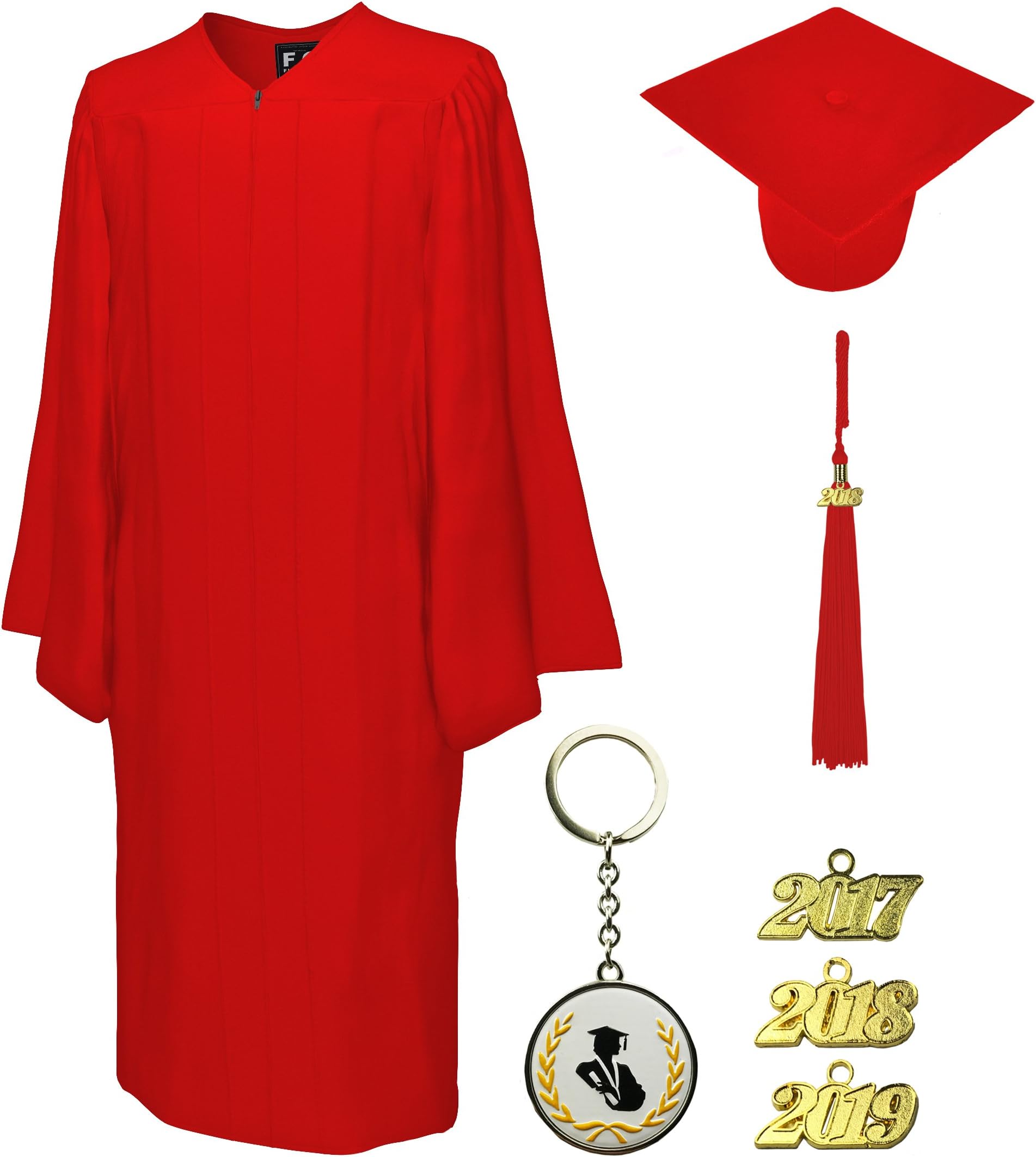 Graduation Cap and Gown and Tassel, GO Green, FIT4GRAD