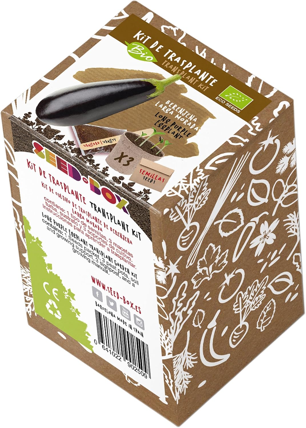 SeedBox KTKPP Huerto Urbano kit trasplante de pipas, para niños ...