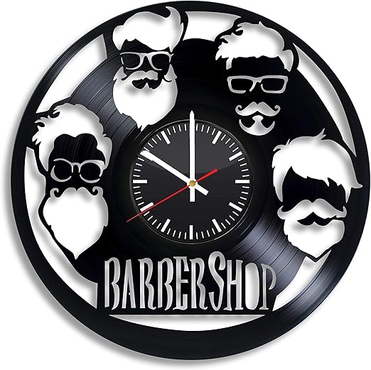 Amazon Com Good Idea Crafts Barber Shop Vinyl Clock Barbershop