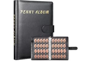 MUSHENJI Pressed Penny Collection Book 236 Coins, Souvenir Penny Collector Binder Album, Quarter and Nickel Holder, Flat Penny Holder with Recording Paper