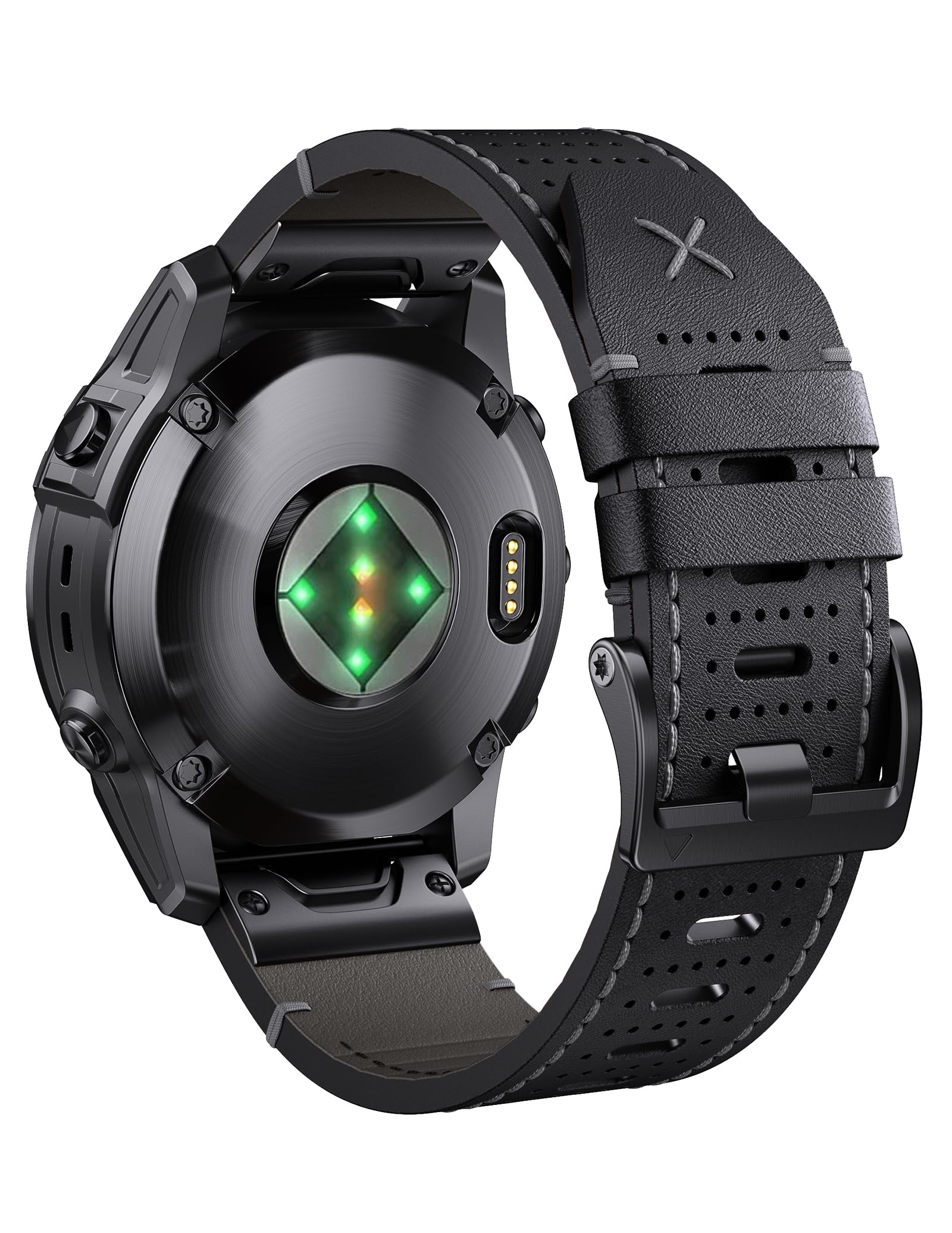 Notocity Leather Strap for Garmin Fenix 7/6/5 Series & Forerunner 935/965 - 22mm Quick Fit Genuine Leather Band