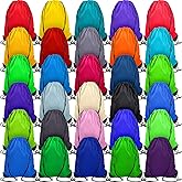 Shappy 60 Pieces Drawstring Bags Drawstring Backpack Bulk Sports Nylon Gym Cinch Bags for Women Men Sports Outdoor(30 Multiple Colors)