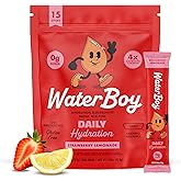WaterBoy Daily Hydration, Sugar Free Electrolytes (Strawberry Lemonade (15ct))