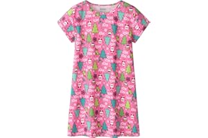 CYCHELRY Teen Girls Nightgowns-Trendy Tie Dye Short Sleeve Sleepwear Cute Polyster Nightdress Tween Pajamas Size 8-16