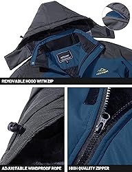 TACVASEN Mens Snow Ski Hiking Jacket