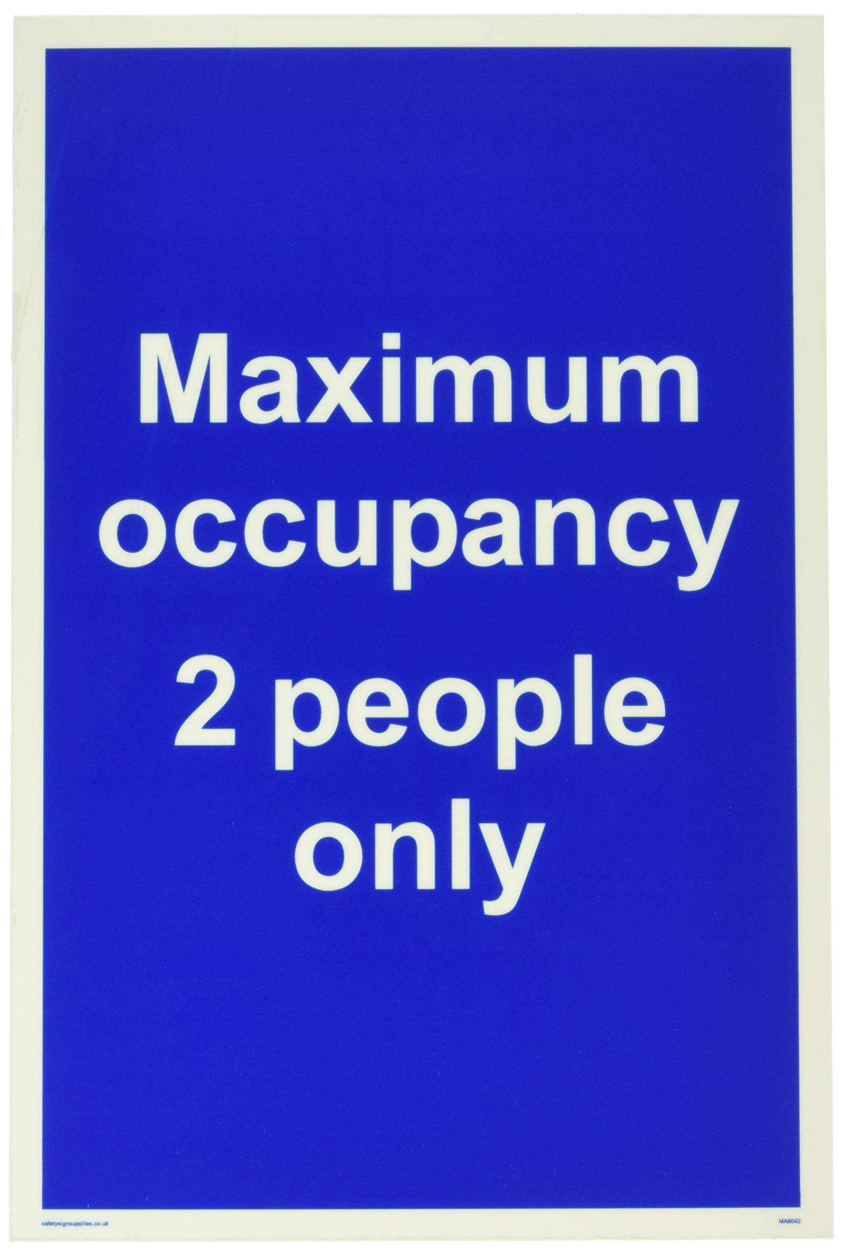 Maximum occupancy 2 people only