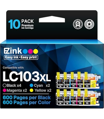Lot De 9 Cartouches D'Encre Compatibles Brother - Cyan, Magenta, Jaune - 10ml - Pour DCP-J132W, MFC-J4410DW, MFC-J650DW