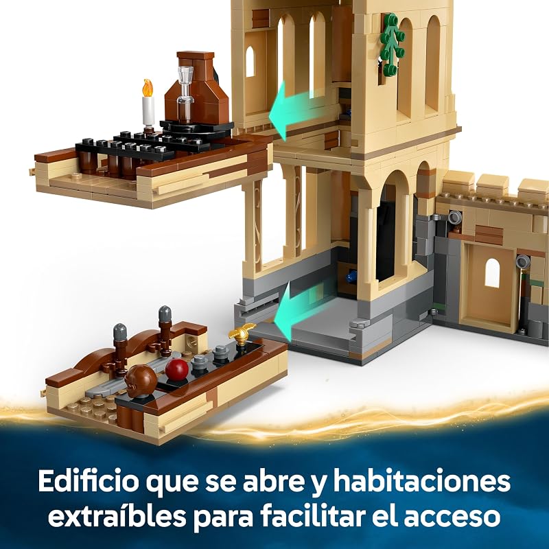 LEGO Harry Potter Castelo de Hogwarts: Aula de Voo e Quadribol com 6 Minifiguras Inc., Draco Malfoy e Professor McGonagall para Role Play, Brinquedo para Meninos e Meninas 9 Anos e Mais 76447