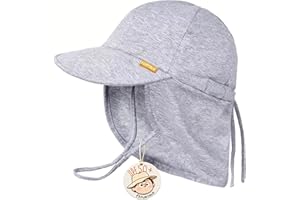 FURTALK Baby Sun Hat UPF 50+ UV Ray Sun Protection Cotton Toddler Hats for Boys Girls (6-24 Months, Grey)