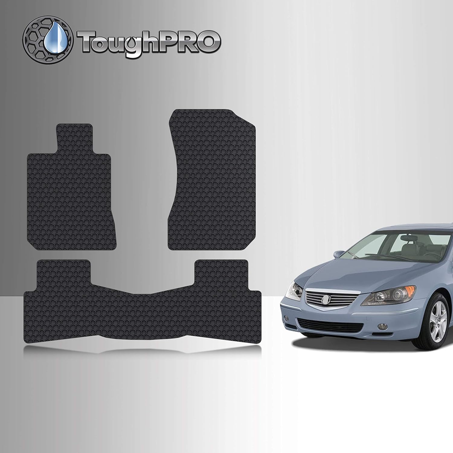 Amazon Com Toughpro Floor Mat Accessories Set Compatible With Acura Rl All Weather Heavy Duty Made In Usa Black Rubber 2005 2006 2007 2008 Front Row 2nd Row Automotive