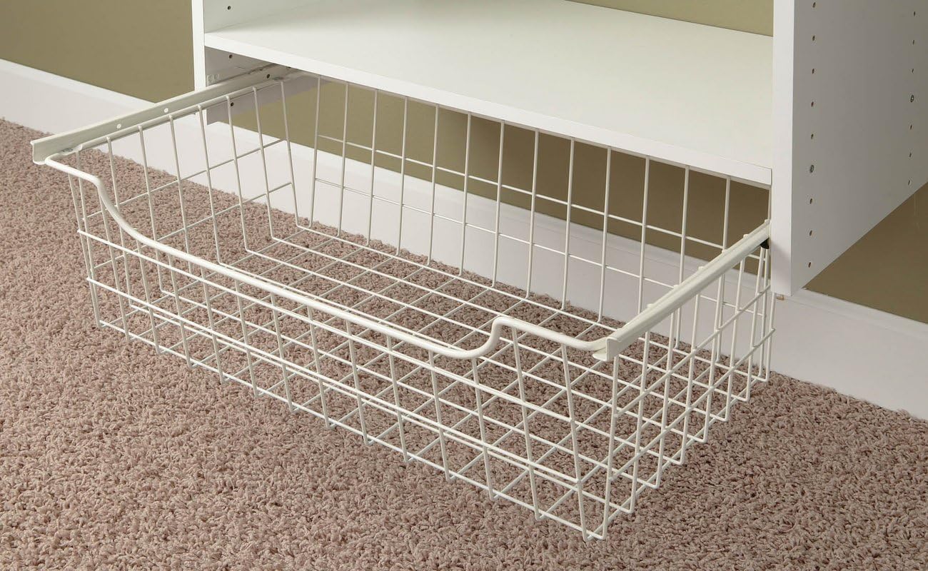 Easy Track 1308 Wire Basket, White, 8 Inch