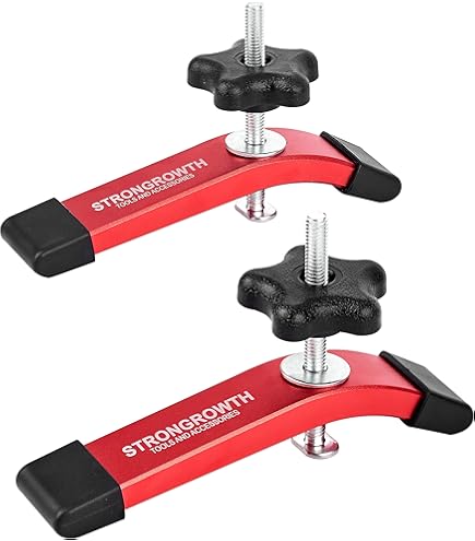 CENPEK T-Track Hold-Down Klem, Zilver, 8mm Schroefdraad, Ideaal voor Houtbewerking & Metaalbewerking