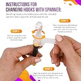 Easy Crochet Light Up Crochet Hook Set 11 Sizes Ergonomic USB Rechargeable view 6
