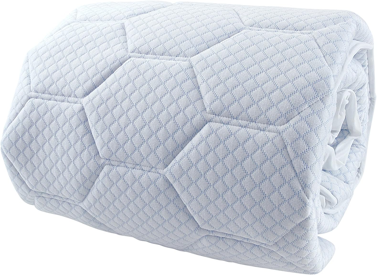 Arctic Sleep Cooling Gel Memory Foam Mattress Pad; King, White