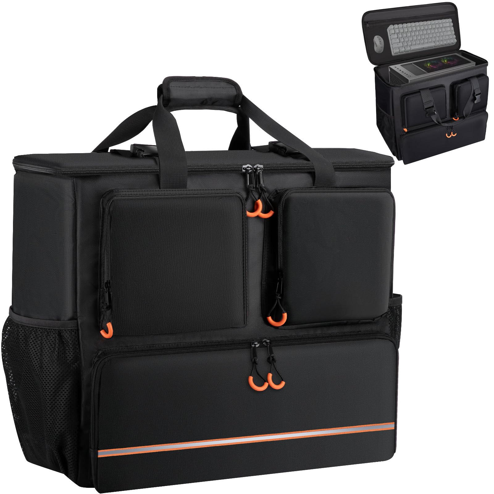 Photo 1 of Computer Desktop Tower Large Carrying Case, PC Travel Case for Computer's Box for Moving, Portable Gaming Backpack 