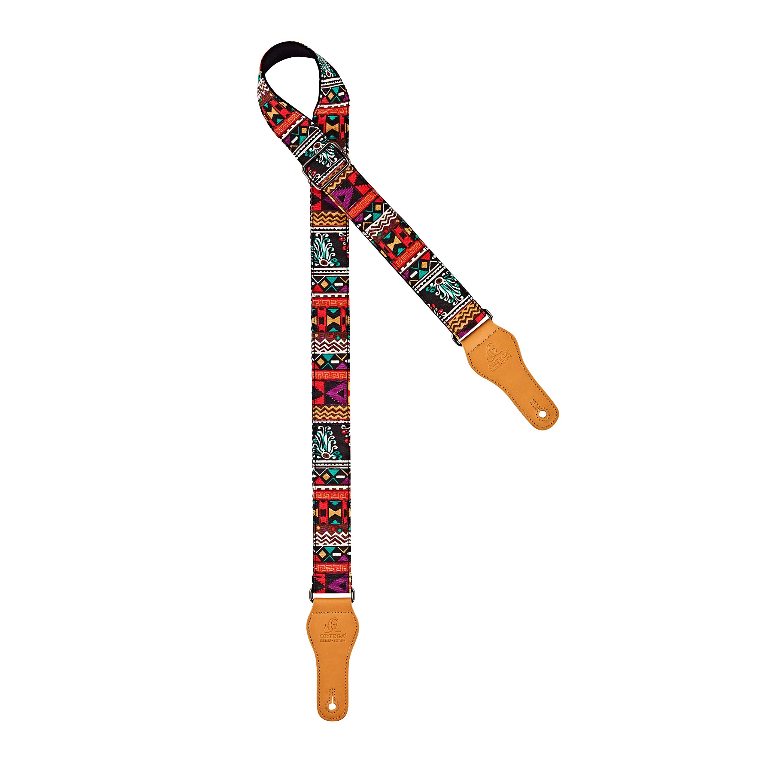 Ortega Guitars Adjustable Ukulele Strap – World Series – Cotton, Frisco Dance (OCS-430U)