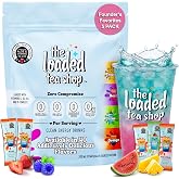 The Loaded Tea Shop Energy Drink Mix Sticks, Founder&rsquo;s Favorites 5 Pack, Sugar-Free, Zero Calories, 200mg Natural Caffeine, No Artificial Colors/Flavors, Powder Packets w/ B Vitamins - Energy Drink Alternative