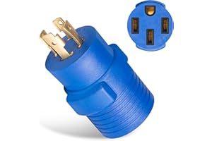 FROSTYRIDER 30 Amp to 50 Amp Power Adapter RV Generator Adapter NEMA L14-30P to 14-50R,4 Prong Twist Lock Adapter 30A Male Plug to 50Amp Female Receptacle for RV Generator Electrical Power Converter