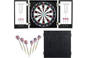Hathaway Winchester Dartboard and Cabinet Set, Black