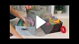JJ Cole Heather Storage Box - 11x11x11 Inch Collapsible Bin For Diapers, Toys & Nursery Organization