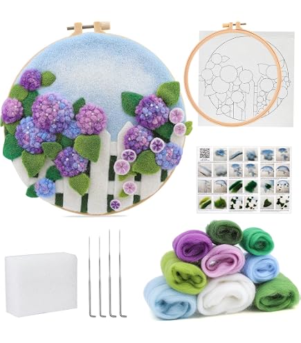 Qumiuu Juego de fieltro de lana con diseño de gato y marco de fotos, con instrucciones , bonita decoración para gatos