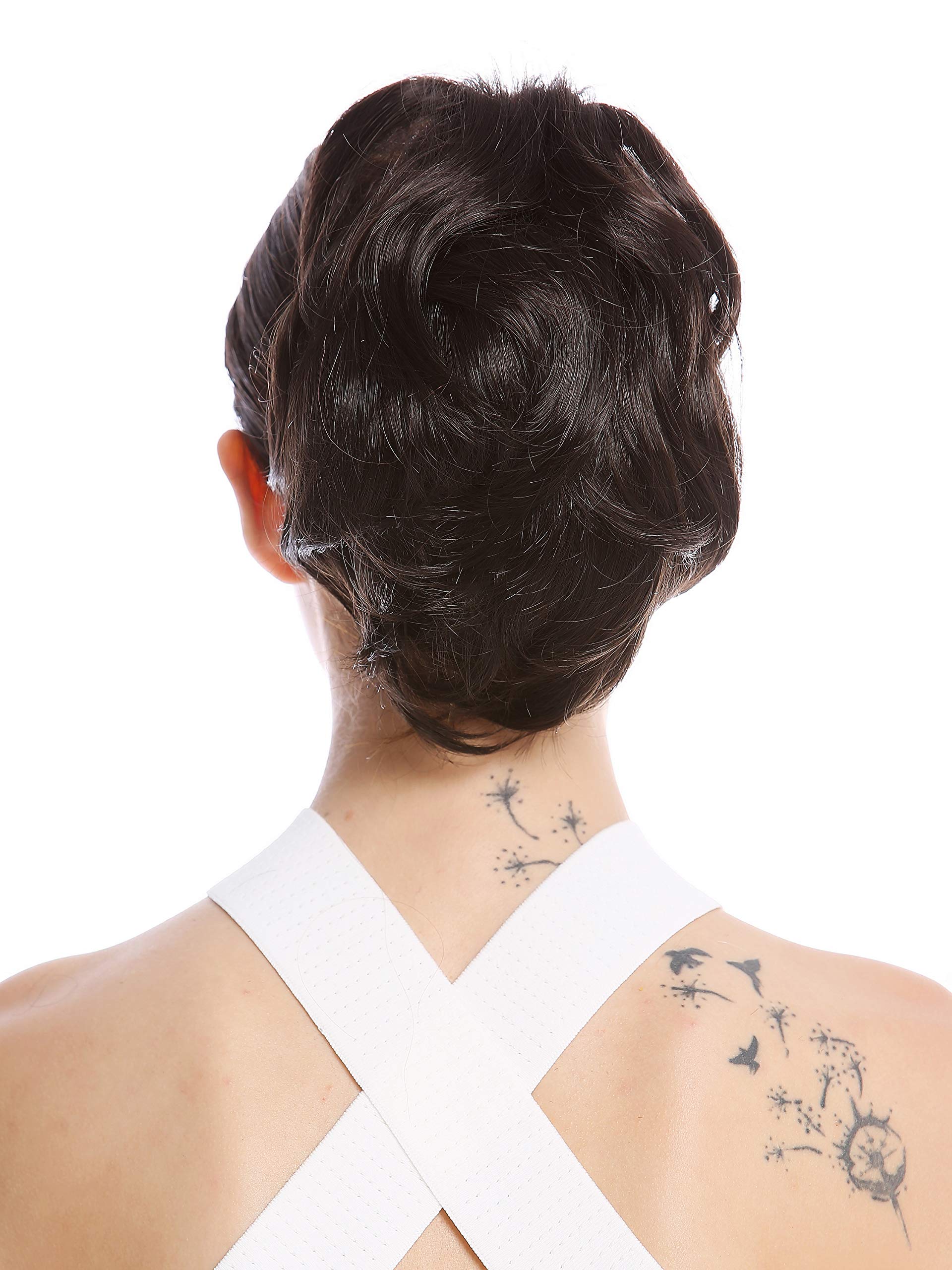 WIG ME UP - 1028-V-4 Ponytail Hairpiece Extensions short great volume wavy dark brown 8inch