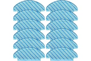 Jajadeal 12 Pcs Replacement Mopping Pads for ECOVACS Microfiber Mop Cloths for DEEBOT OZMO T8 AIVI/ T8 / T8+/ T9/ T9+/ N8/ N8