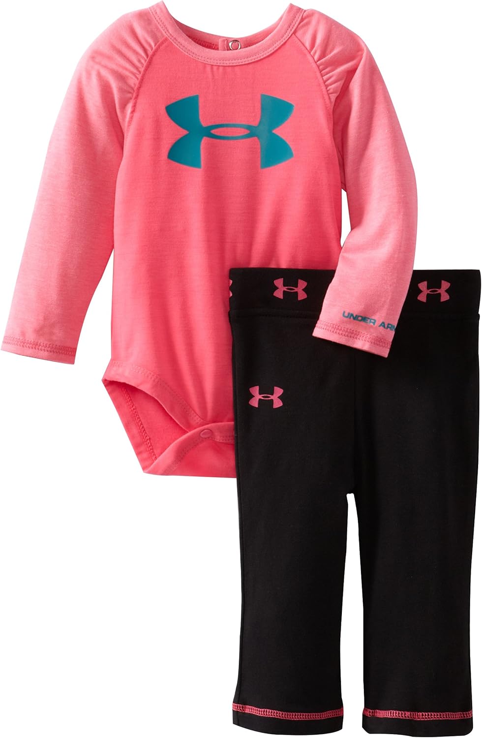 Amazon.com: Under Armour Baby-Girls Newborn Raglan Long Sleeve Bodysuit ...