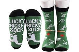 JNIAP Cricket Socks Cricket Lover Gift Cricket Player Gift Cricket Sport Socks Lucky Cricket Sock