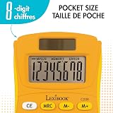 Lexibook FRUITIES Pocket Calculator 8 Digits 4 Operations Solar Battery Yellow view 3