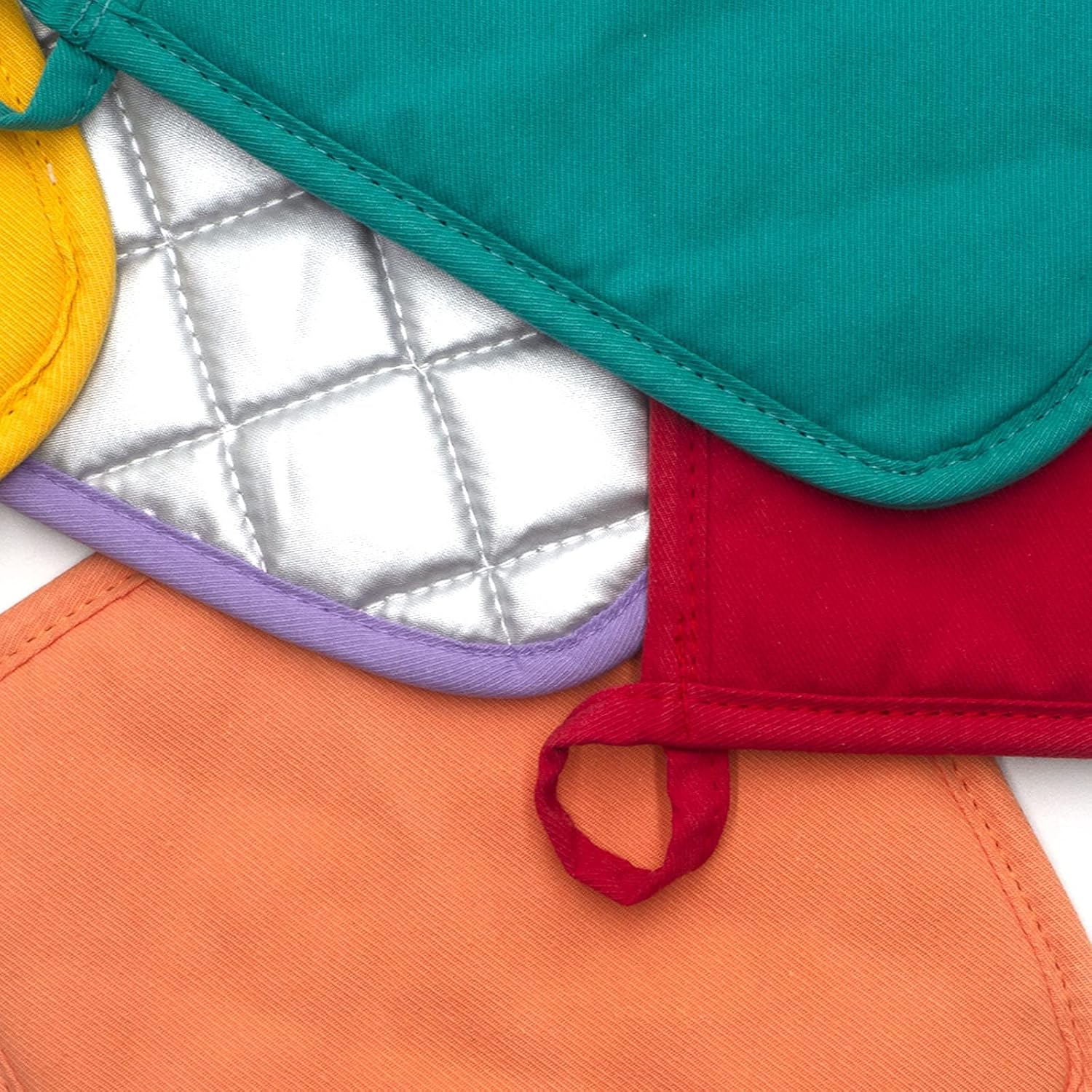 Jehdhe Pot Holders (Pack of 8) - Cotton Pot Holders for Kitchen - 7 x 7 Inches Pot Holders Heat Resistant (Multicolor): Kitchen & Dining