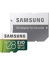 Samsung 128GB 100MB/s (U3) MicroSD Evo Select Memory Card with Adapter (MB-ME128GA/AM)