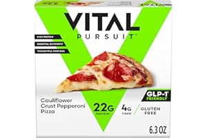 Vital Pursuit Cauliflower Crust Pepperoni Pizza, High Protein, Gluten Free, Air Fryer Ready, 6.3Oz 6.3 oz
