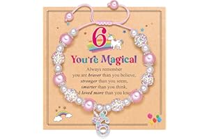 UPROMI Birthday Gifts for 3-12 Year Old Girl Unicorn Bracelet, Christmas Gifts for Daughter/Granddaughter/Niece