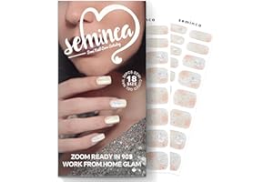 SEMINCA Semi Cured Gel Nail Strips-Salon Quality Semi-Cured Gel Press On Nails Stickers Quick DIY Nail Art Manicure Kits for Women at Home Works with Any UV/LED Lamps(Gilded Constellation）