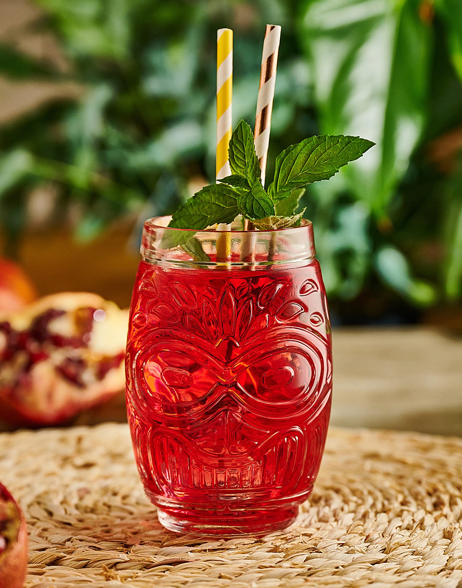 Sixby Tiki Cocktail Glasses - Drinking Glasses 500 ml (Set of 6) - Dishwasher Safe