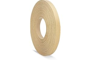 UNMAR Birch Wood Veneer Edge Banding 5/8 inch x 50 ft - Plywood Pre-glued Real Wood Veneer - Flexible Easy Application Iron-on Edge Banding for Furniture Restoration
