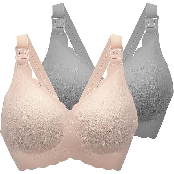HBselect 5-Pack Nursing Bras - Wireless Maternity Sleep Bralettes For Breastfeeding & Pregnancy Comfort
