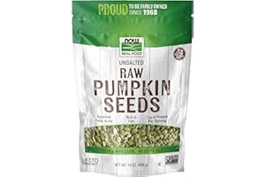 NOW Foods, Pumpkin Seeds, Raw and Unsalted, Essential Fatty Acids, Rich in Iron, Excellent Source of Protein, Certified Non-GMO, 1-Pound (Packaging May Vary)