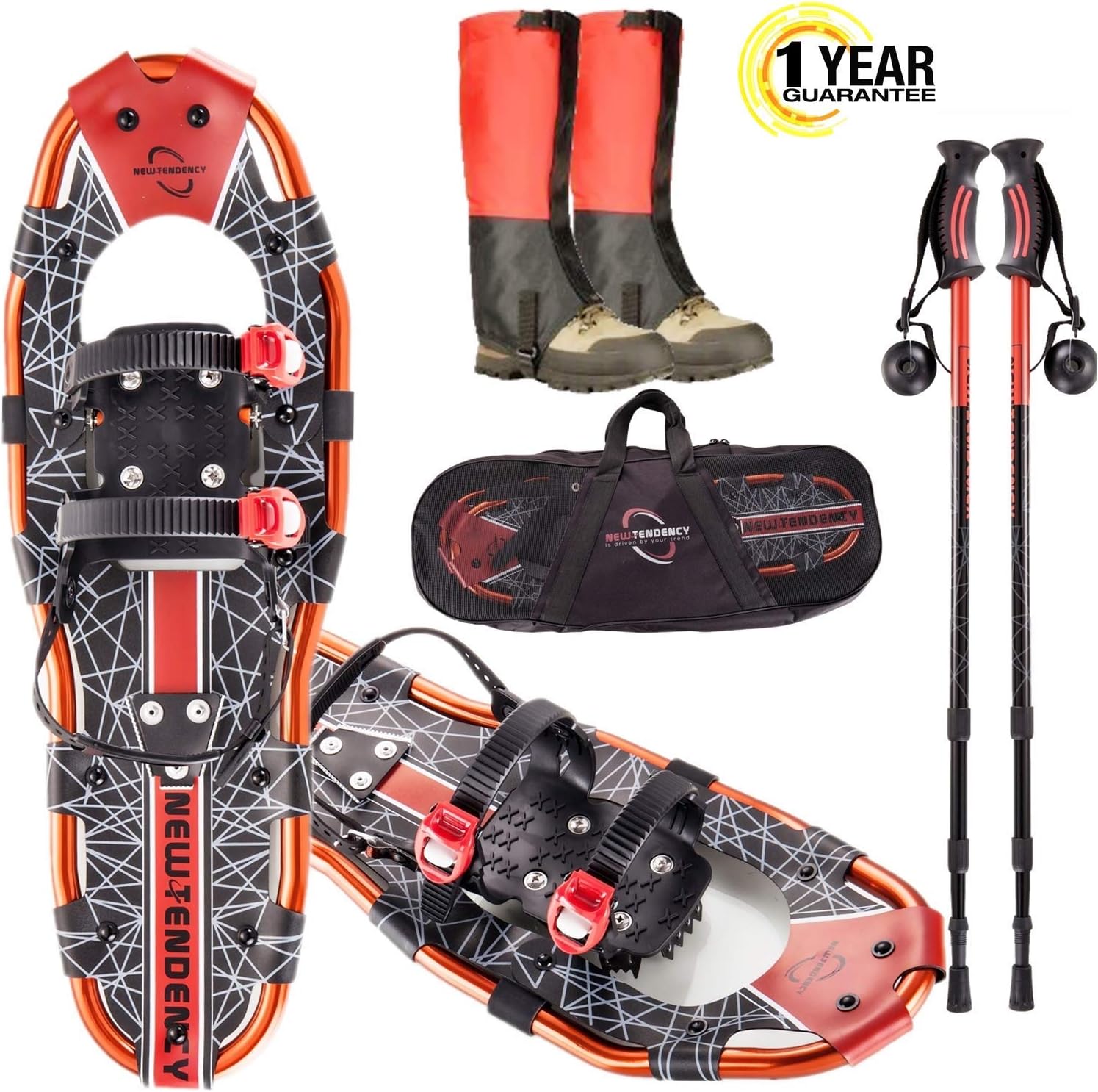 Newtendency 25"/30" Terrian Lightweight Snowshoes+Adults Men Women Youth Trail Snow Shoes