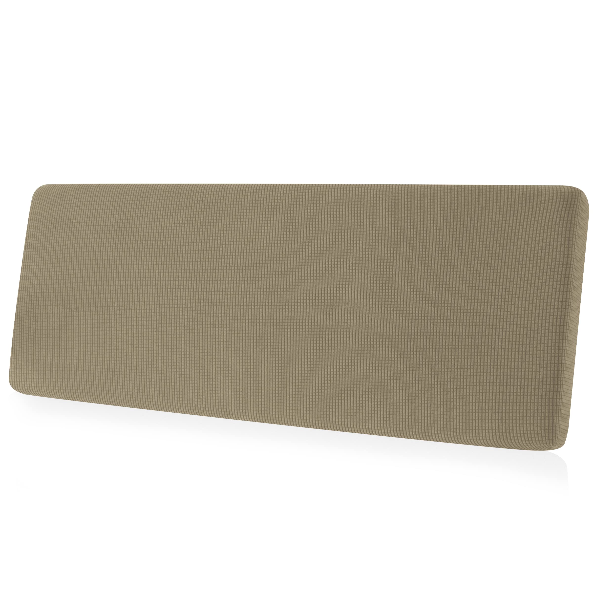 CHUN YI Stretch Sofa Seat Cushion Cover, Fitted Sofa Couch Cushion Covers Furniture Protector, Replacement for Cushion Checks Jacquard Sofa Seat Furniture Cover(2 Seater,Sand)
